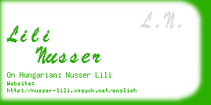 lili nusser business card